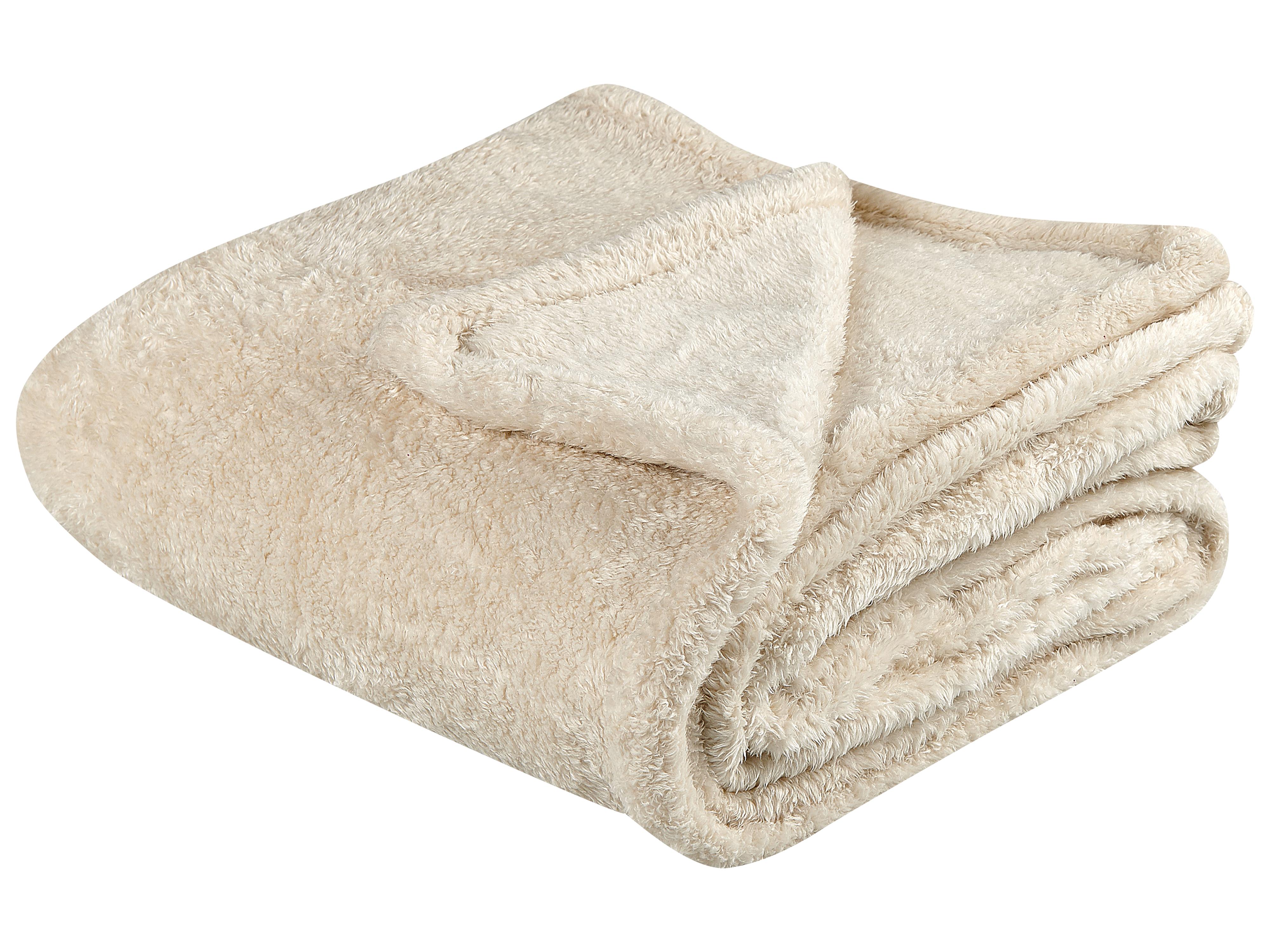 Plaid NAMDU 125 x 150 cm Lichtbeige