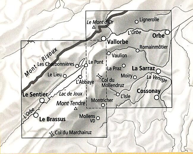 BUNDESAMT - 3316T LAC DE JOUX ECHELLE 1 33 000