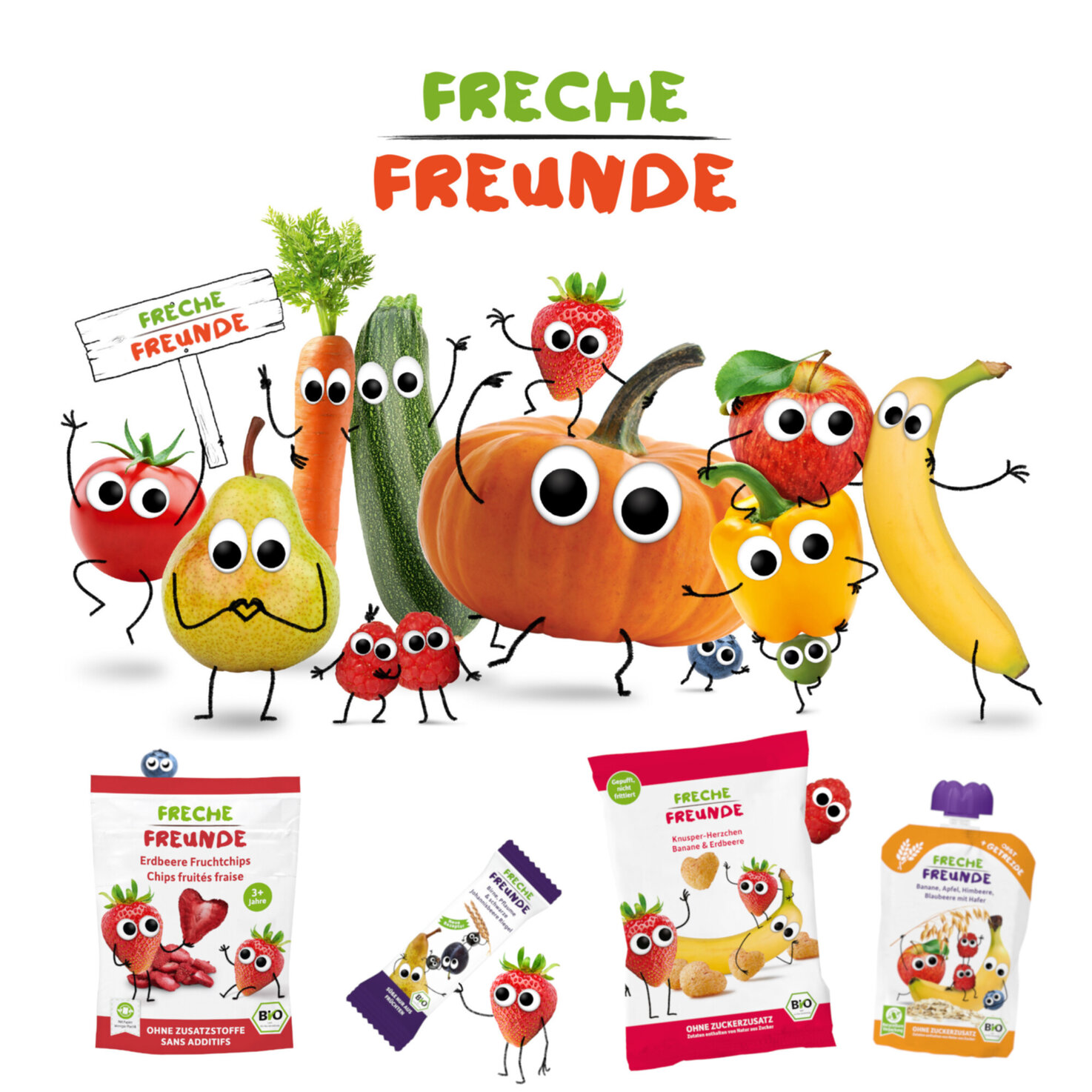 Freche Freunde Birne Apfel, Banane, Orange & Vanille 8+ Monate
