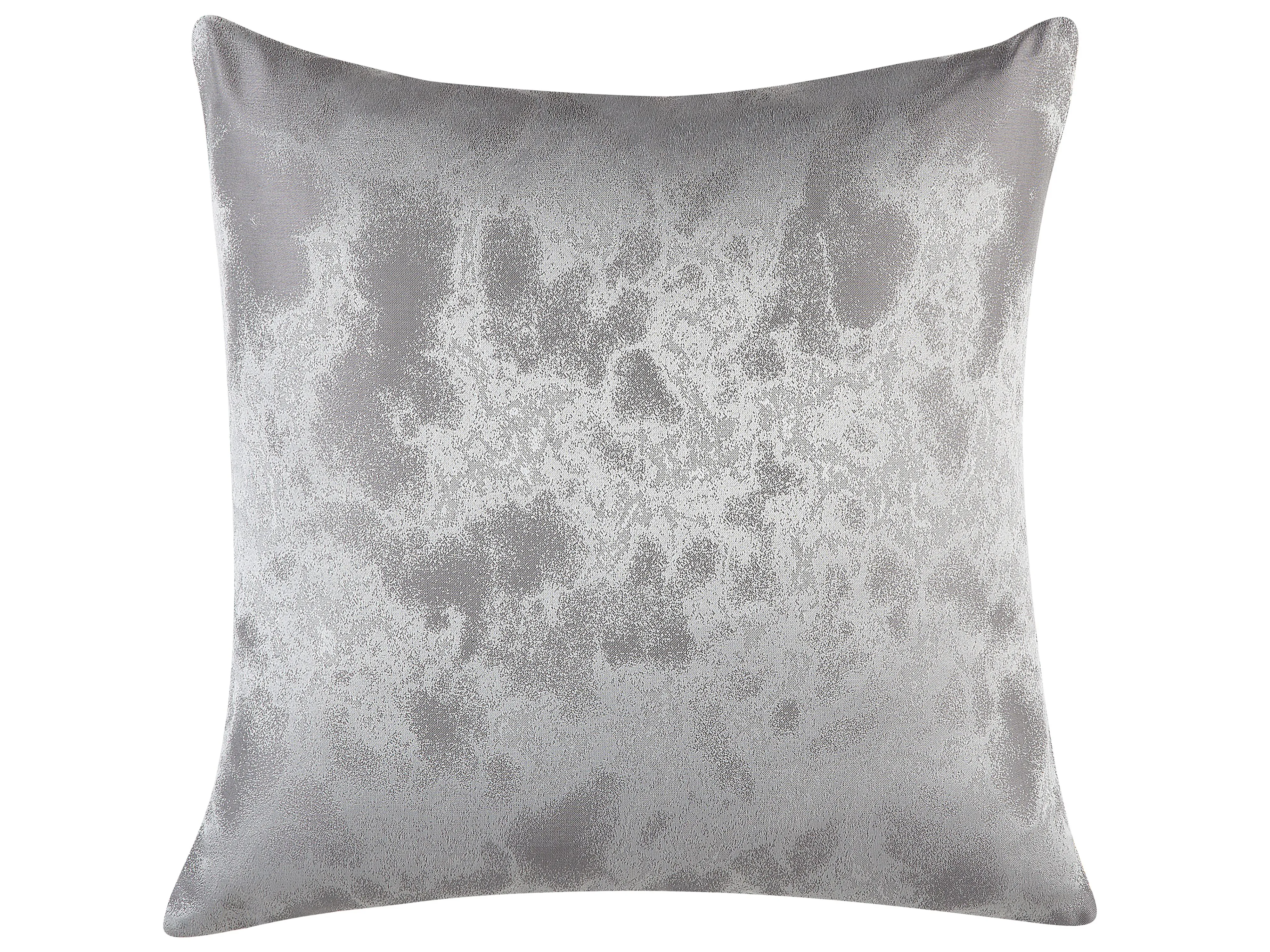 Set van 2 sierkussens CASSIA 45 x 45 cm Grijs geometrisch patroon