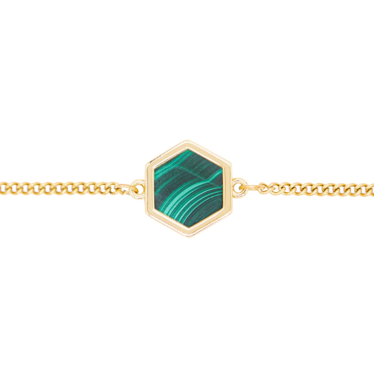 Collier Hexalia en pierres Malachite