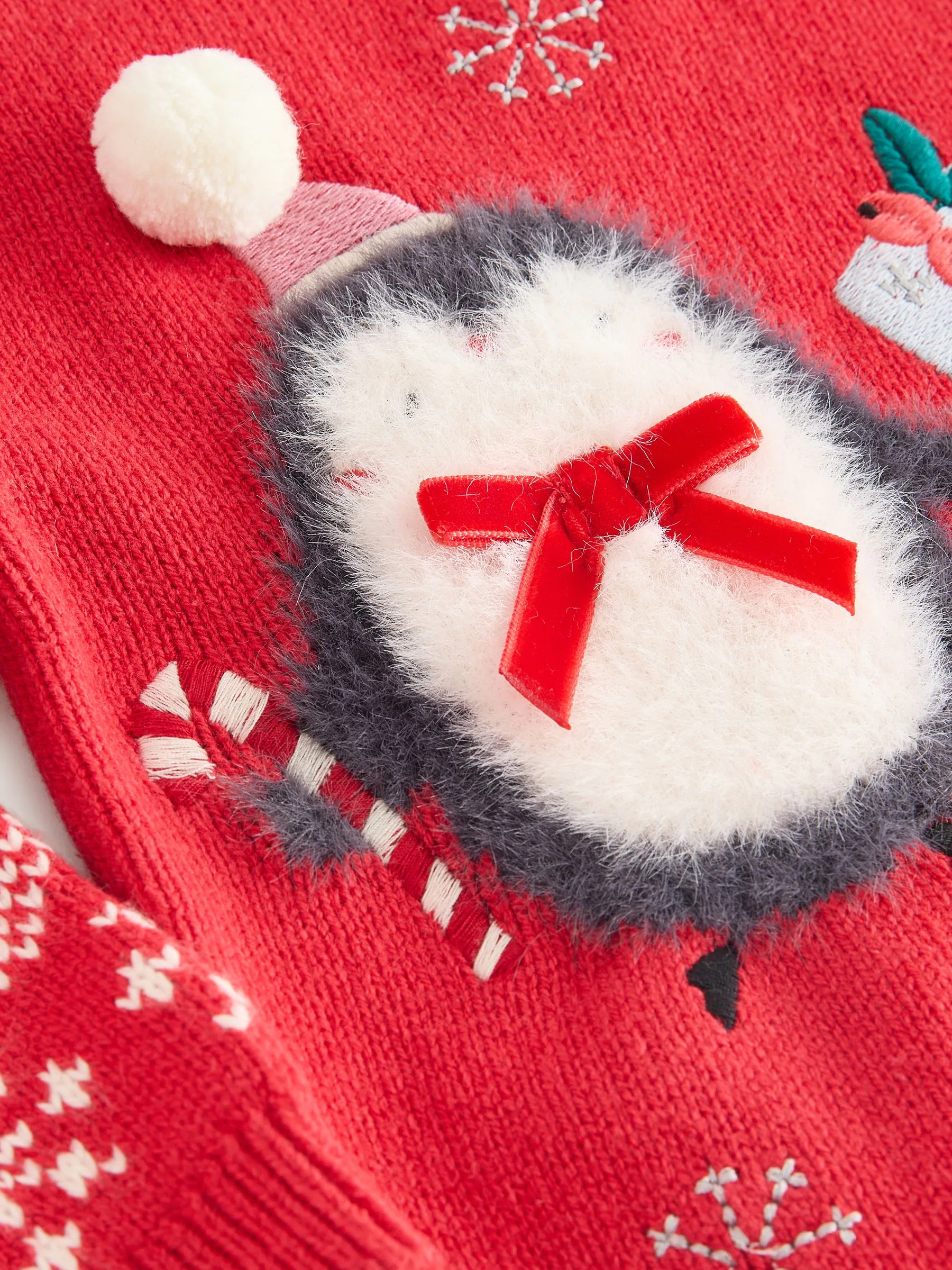 Rood - Kerstmis Peperkoekhuis Trui (3mnd-7jr)
