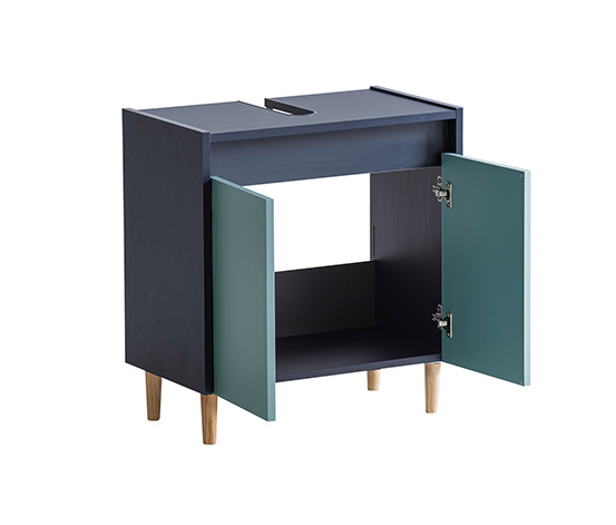 Waschbeckenunterschrank »Lovis«, nachtblau/taubenblau, 57 cm
