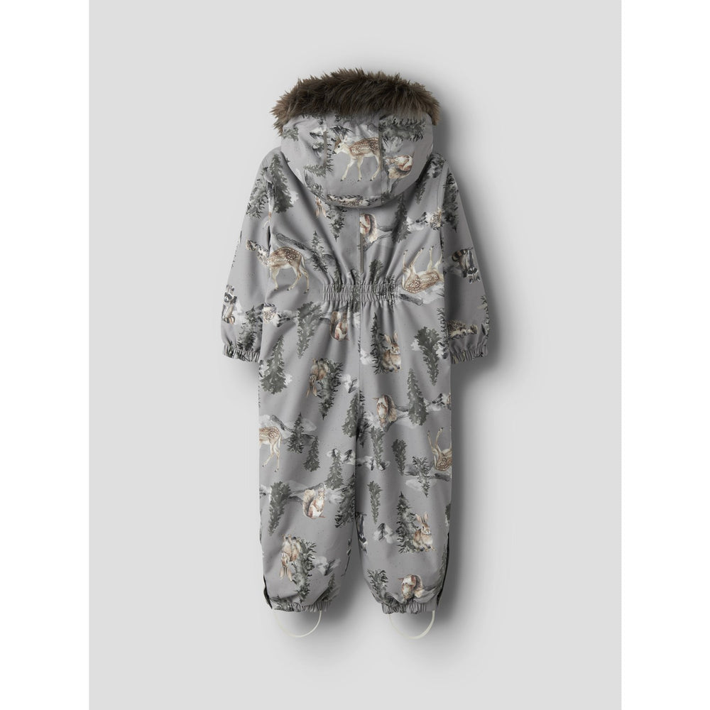 Køb Name It Ultimate Grey Woodland Nmnsnow10 Dragt Aop Fo