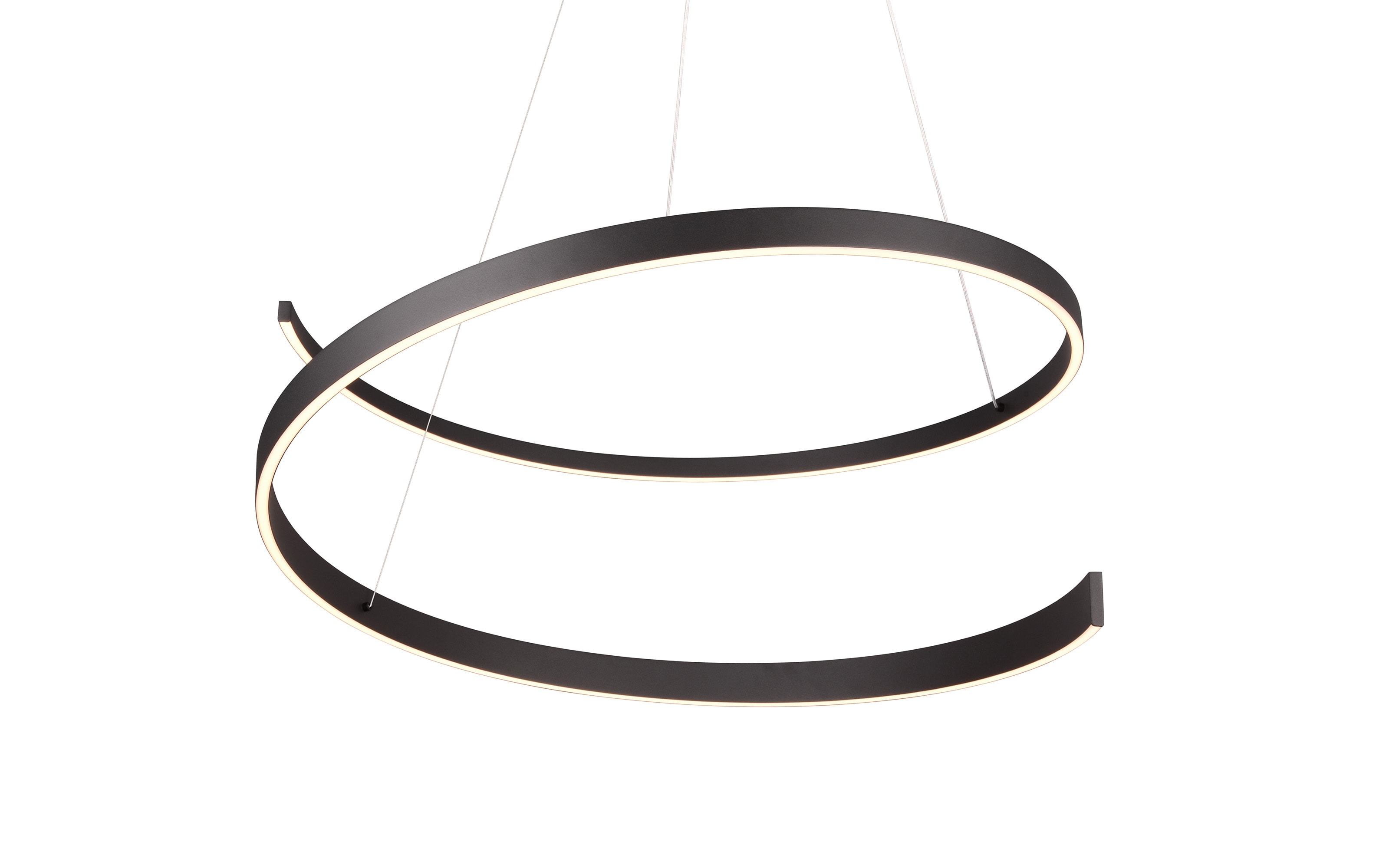 LED-Pendelleuchte Cinque Cinardi, schwarz, inkl. Dim to Warm Funktion