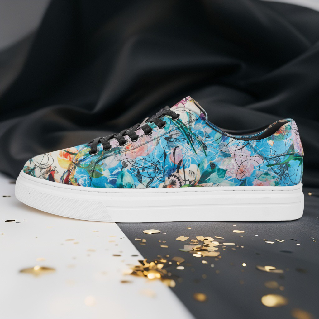 Azure Bloom Sneakers