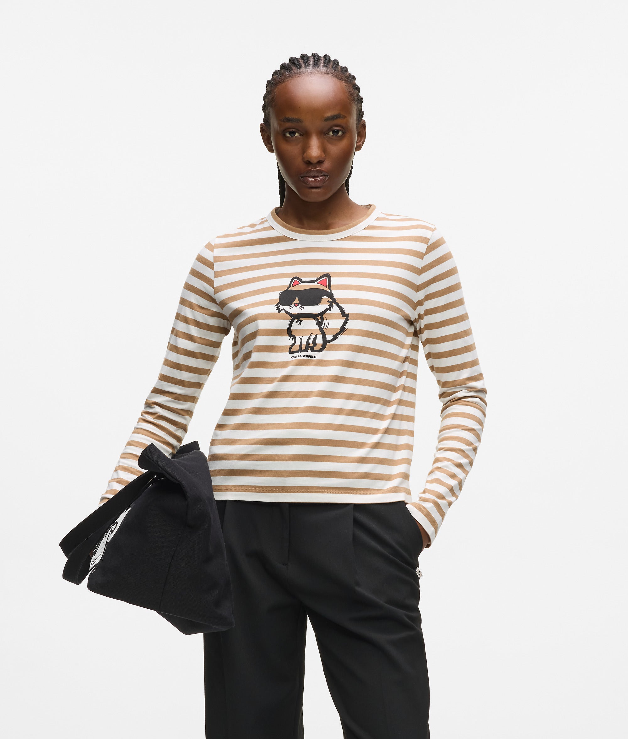 Ikon T-shirt met strepen en lange mouwen
