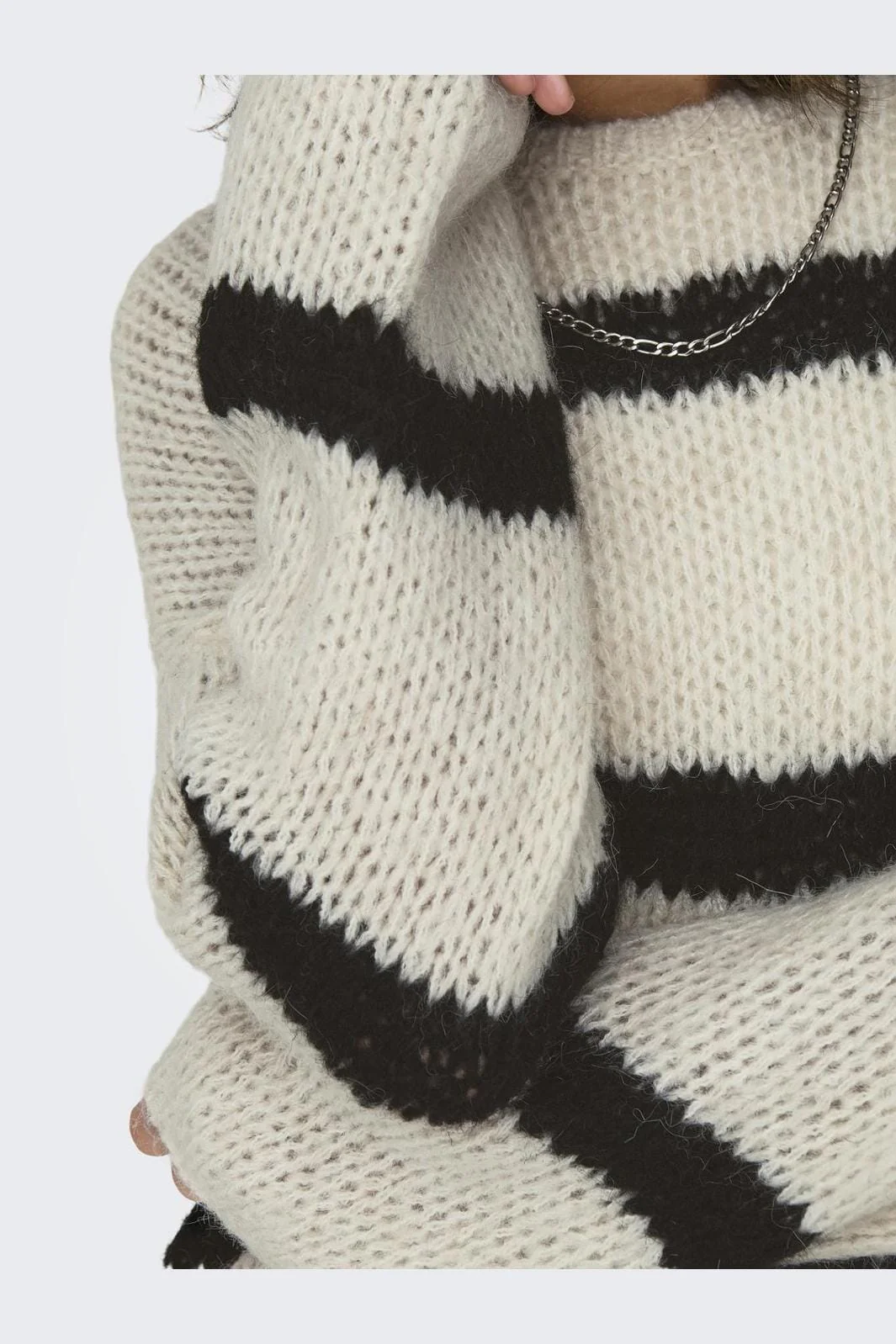 Only Onljackie Ls Pullover Knt 4552779 pearled ivory black