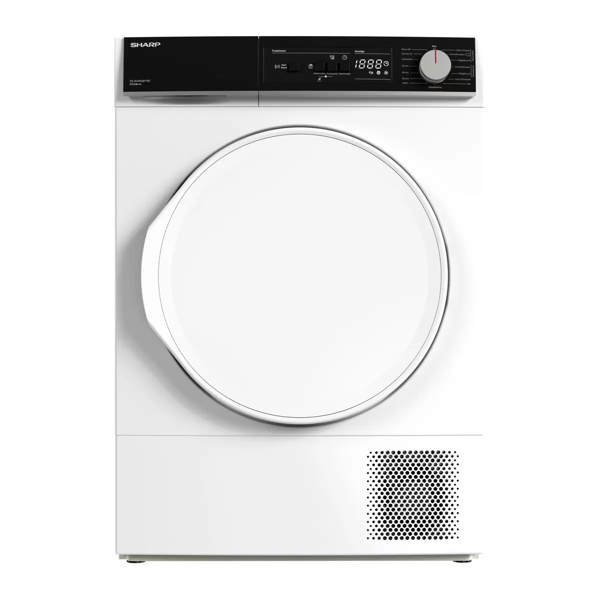 Wäschetrockner 8kg Sharp KD-NHA8S8P1W3-DE weiss