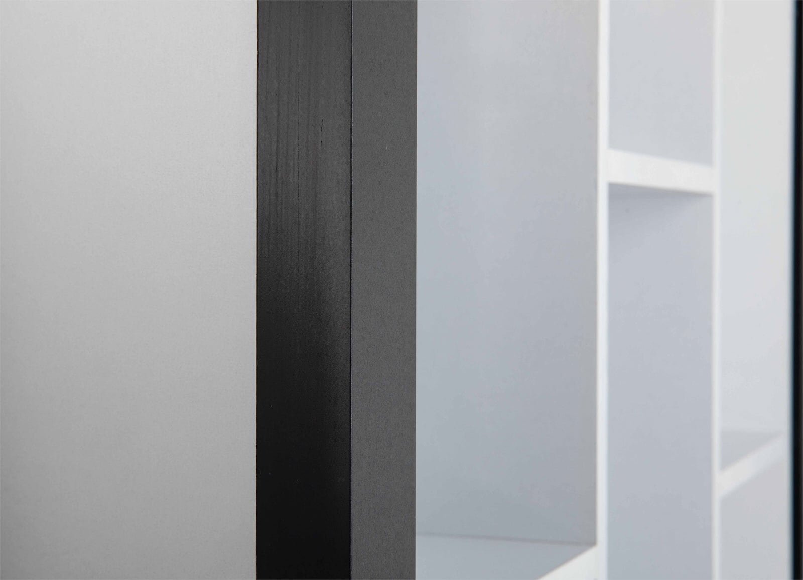 Sammlervitrine Lenny Schwarz/Weiß 66,5x66,5x13,7 cm