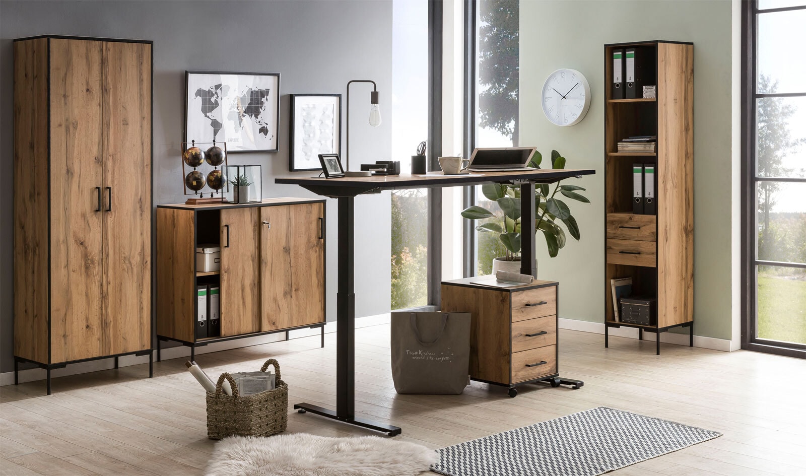 Rollcontainer SERIE2000 40 x 57 cm Eiche Landhaus