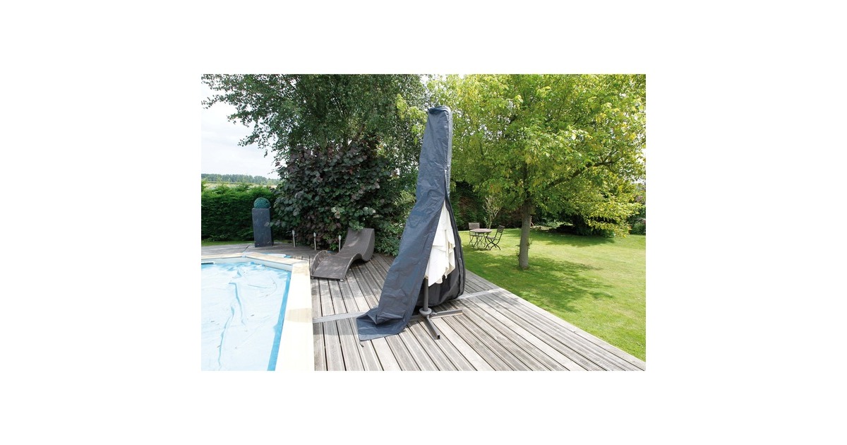 NatureTuinmeubelafdekhoes voor staande parasol (klein) afdekking  (Grijs, 6030616)
