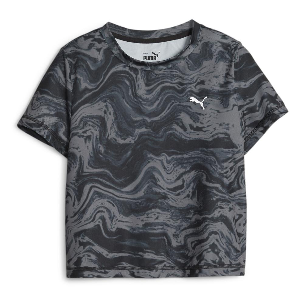 Puma T-shirt Fille Noir/Gris Puma Marbelized
