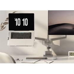 Support de laptop pour bras pour écran, argent