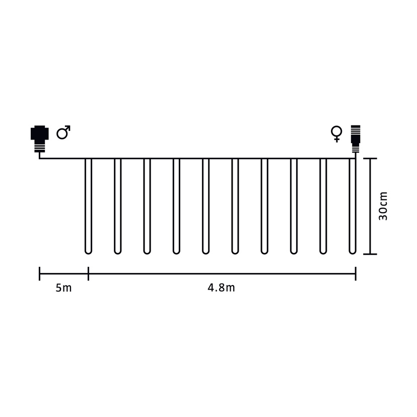 Meteorregn LED 31 V 4,5 m IP44