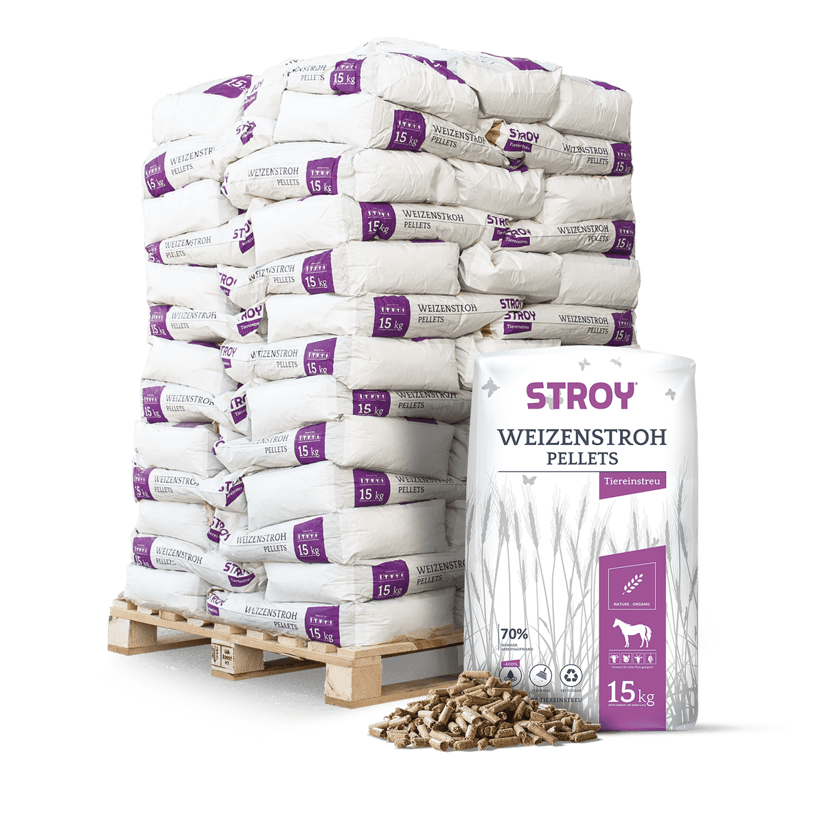 STROY Stropellets Bedding 15kg x 65 Zakken 975kg Pallet