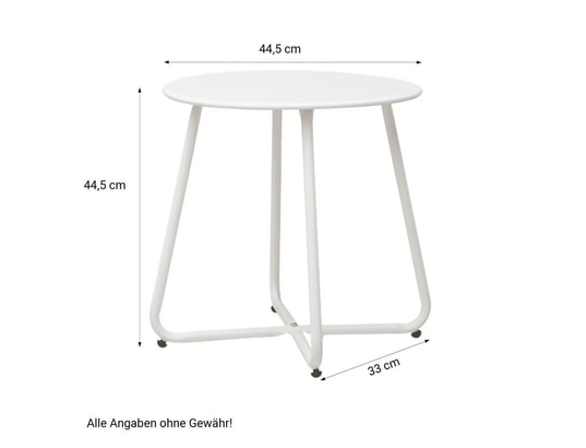 HOMESTYLE4U - Table enfant Table ronde métal - couleur blanc