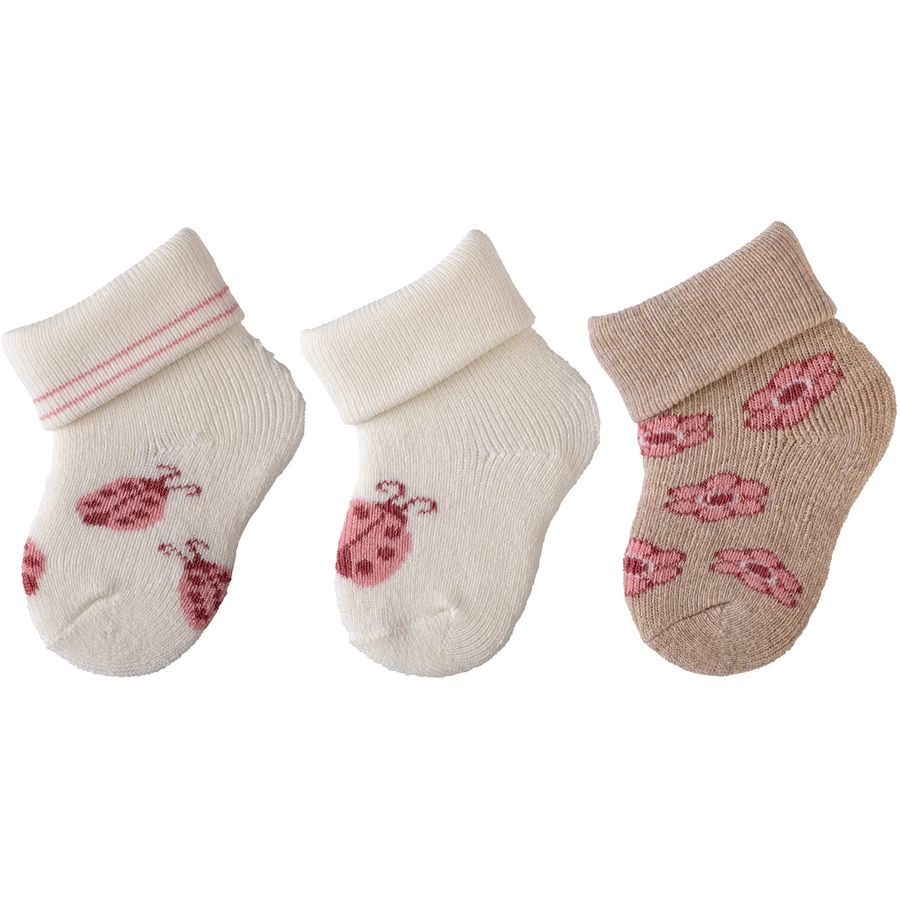 Sterntaler Erstlingssöckchen 3er-Pack Käfer beige melange