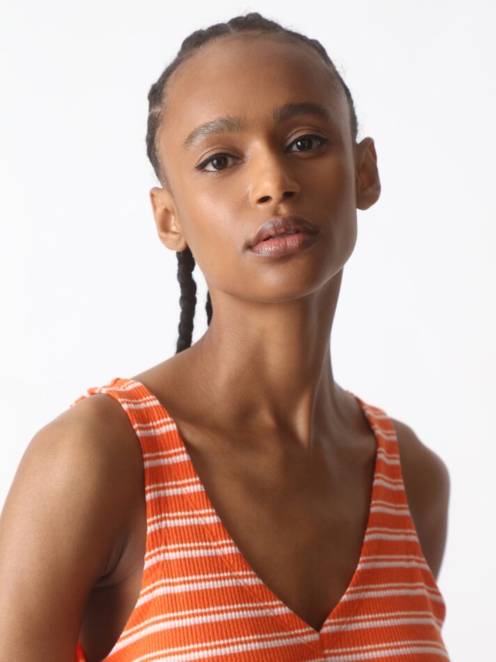 Vestido listrado Mistral x Lefties - Laranja Vibrante