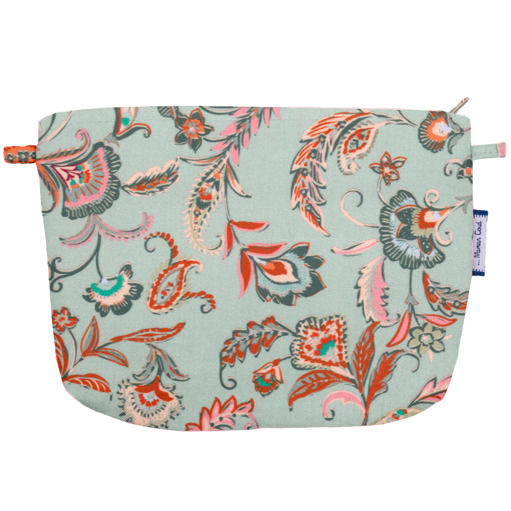Pochette Tissu Vert Bohème