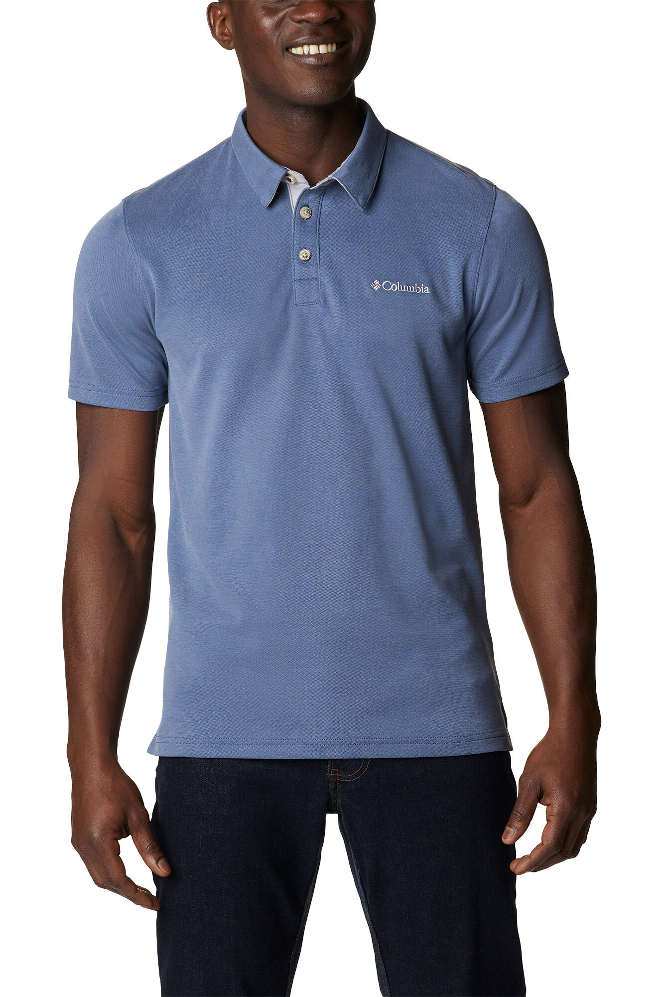 Camisa Polo Masculina Columbia Nelson Point™ - Azul