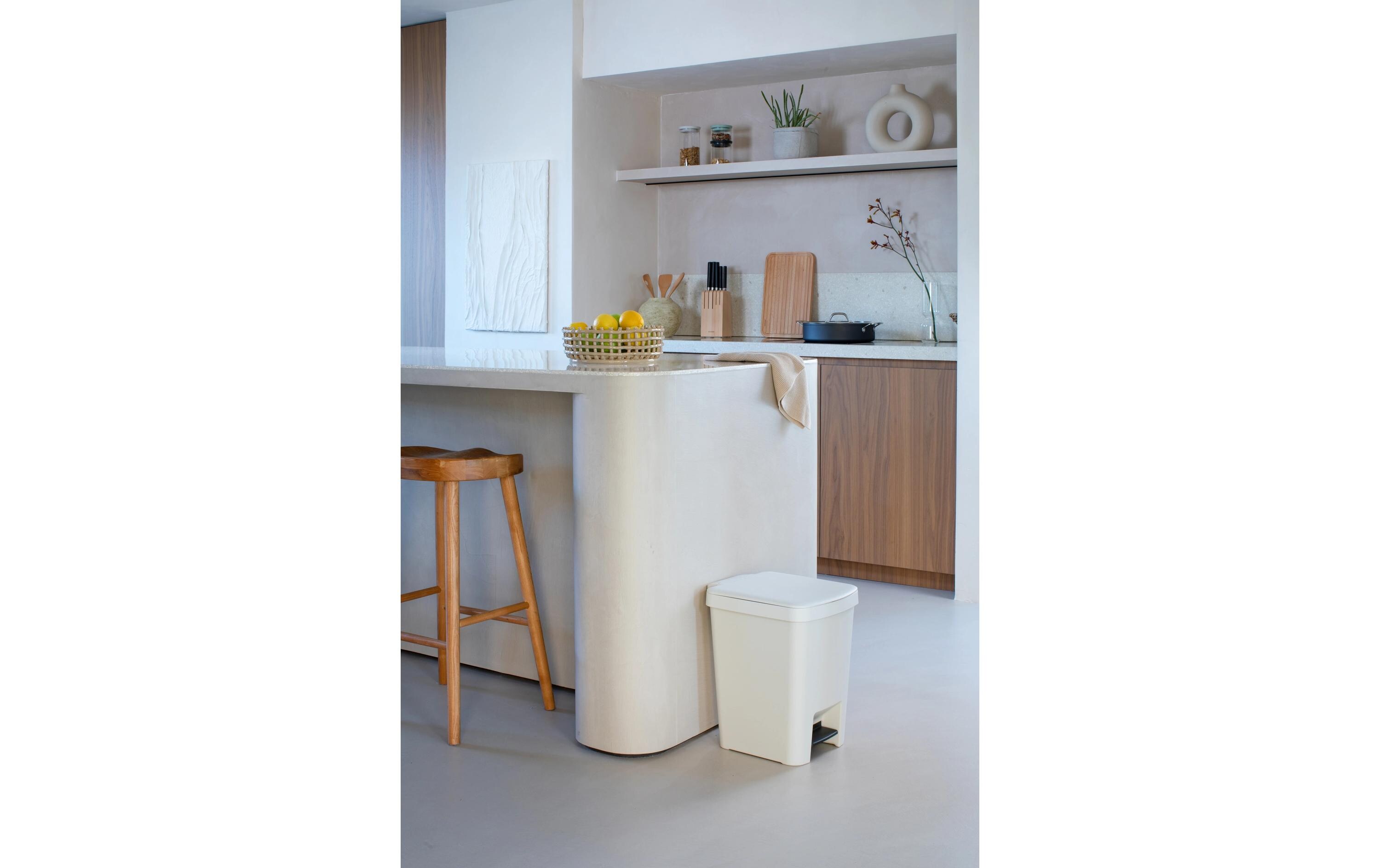 Recyclingbehälter StepUp 25 l, HellgrauTreteimer für Recyclingmaterialien