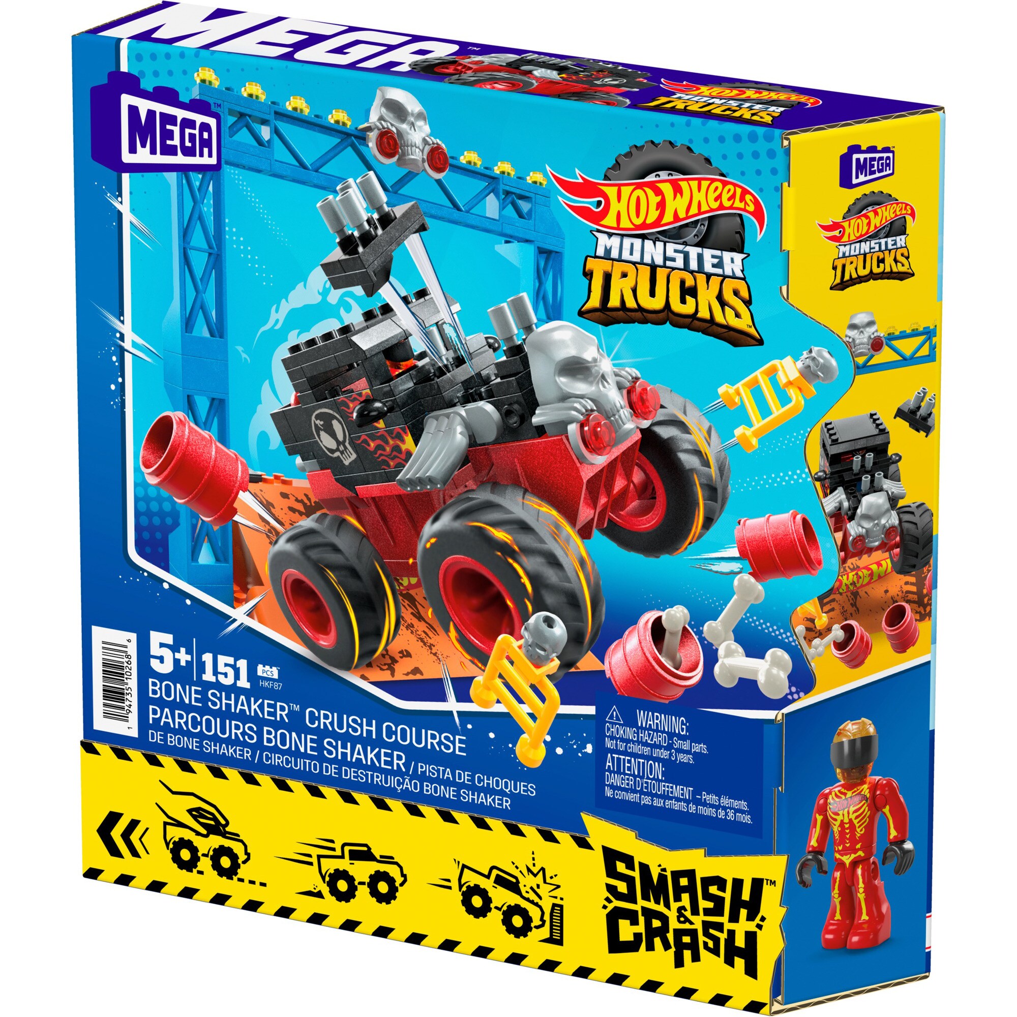 Mattel Spielfahrzeug Monster Trucks Bone Shaker Crash Set