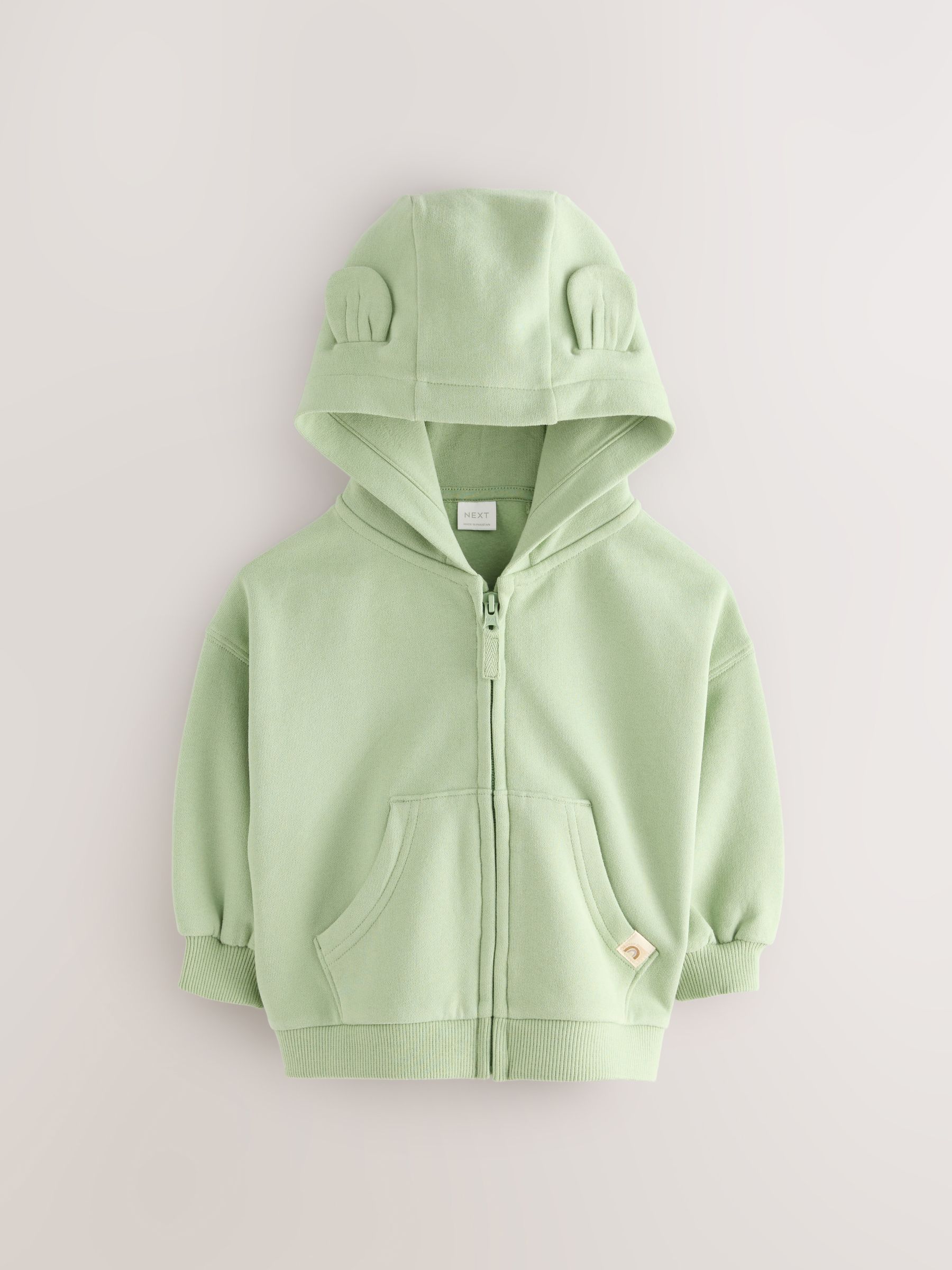 Grijs-groen - Hoodie met ritssluiting (3 mnd-7 jr)