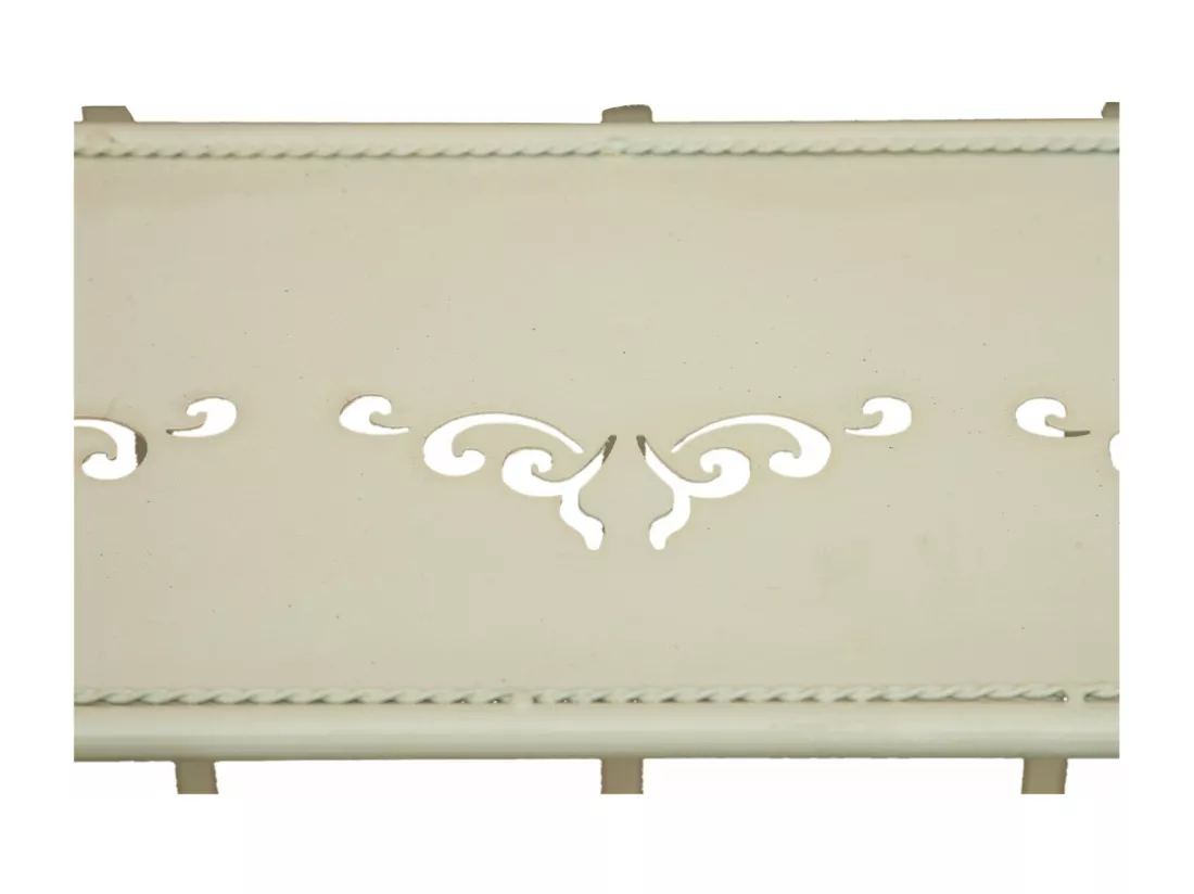 BISCOTTINI Étagères - Fer forgé finition blanc antique - Polyvalentes - Rangement - Jardin - Salon - Cuisine - Salle à manger - Chambre - Armoire - 48x27x113 cm