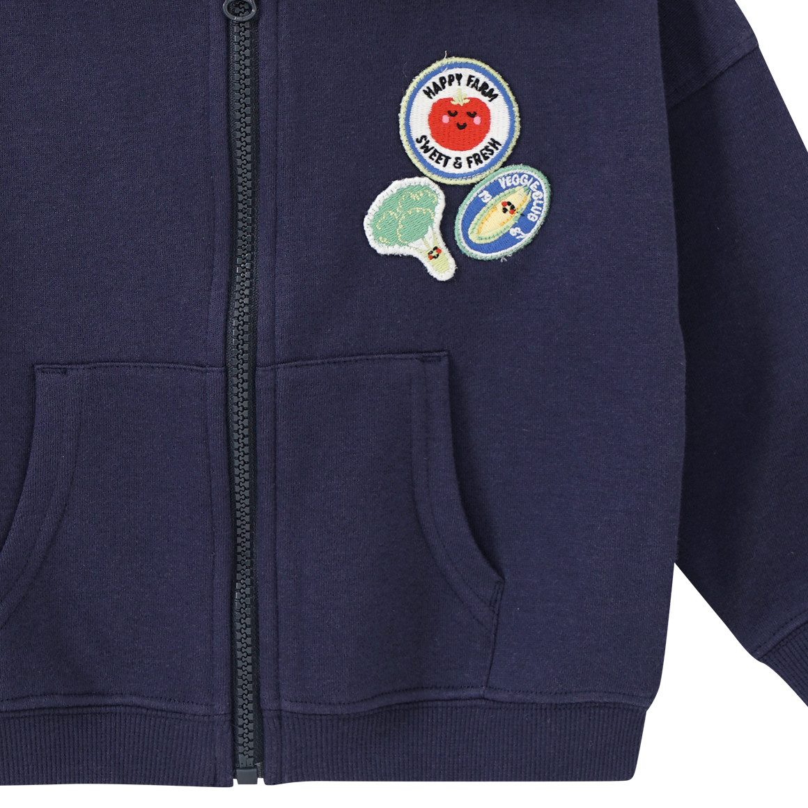 Topomini Baby Sweatjacke mit Bauernhof-Motiven dunkelblau
