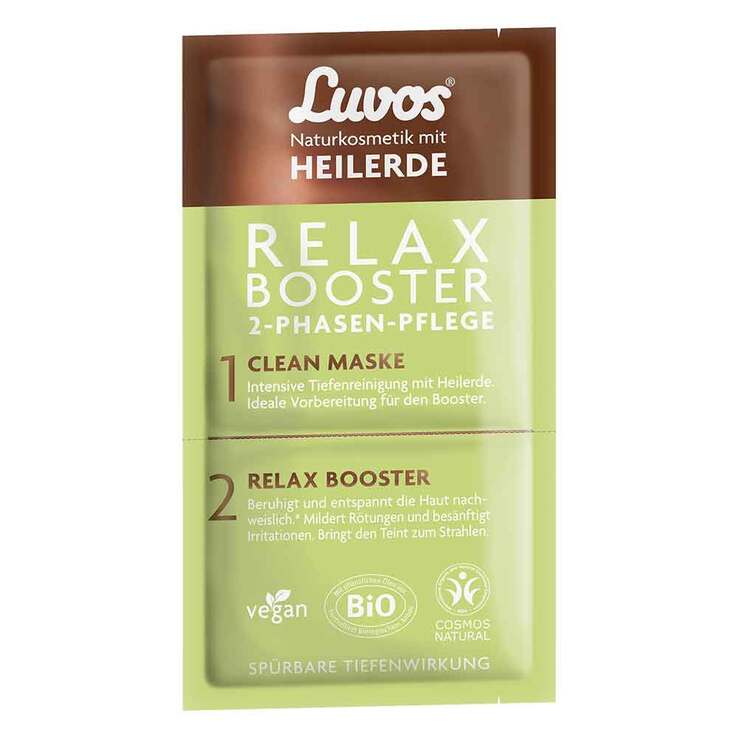 Luvos Heilerde Relax Booster & Clean Maske 2 + 7,5ml, 1 P