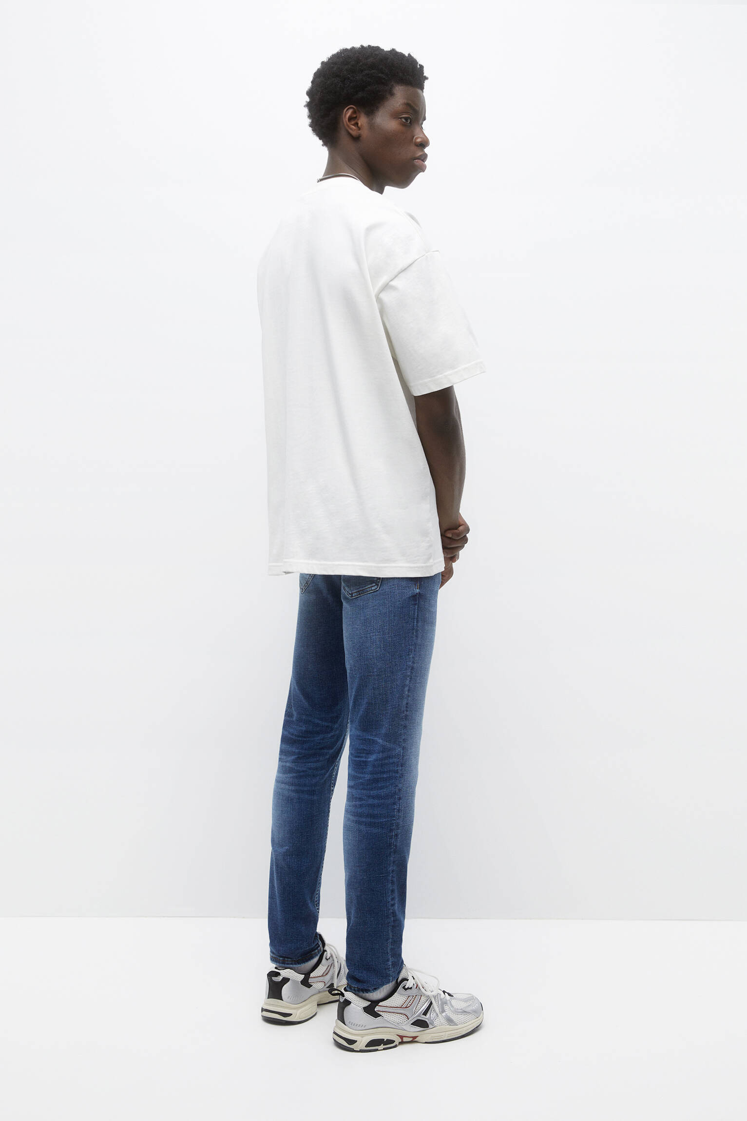 CALÇA JEANS SKINNY BÁSICA - AZUL ESCURO