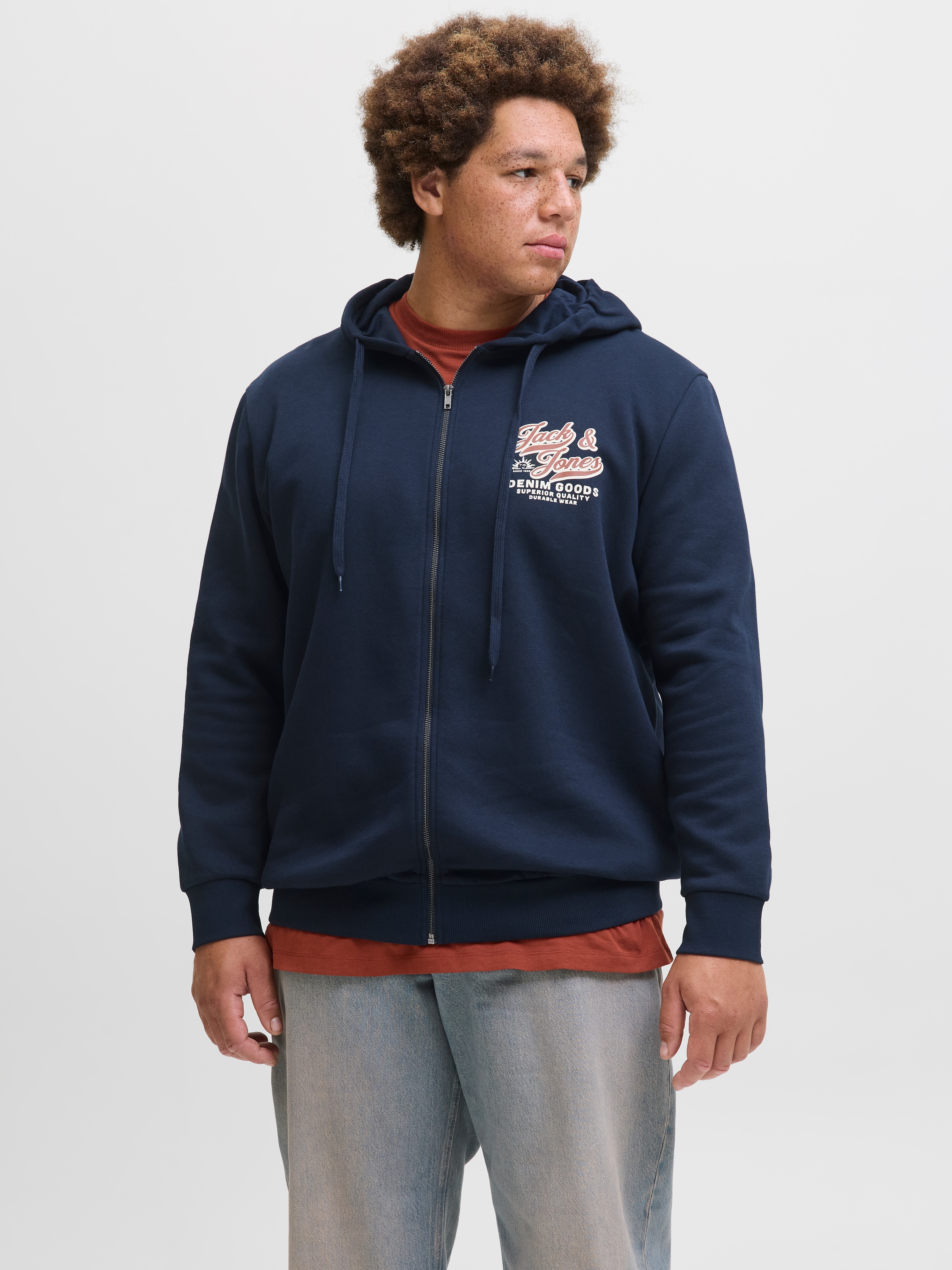 Jack & Jones PlusSize Kapuzensweatshirt »JJELOGO SWEAT ZIP HOOD 2 COL AW25  PLS«