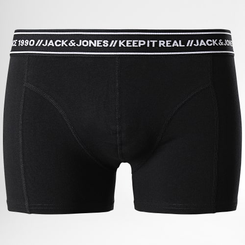 Lot De 3 Boxers Text Noir Bleu Marine Bordeaux
