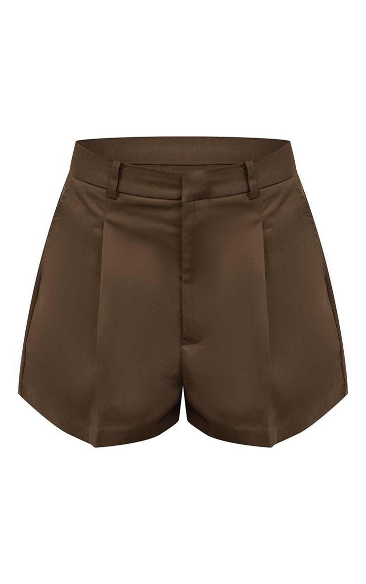 Kaki Short Tailleur Tissé Style Ballon