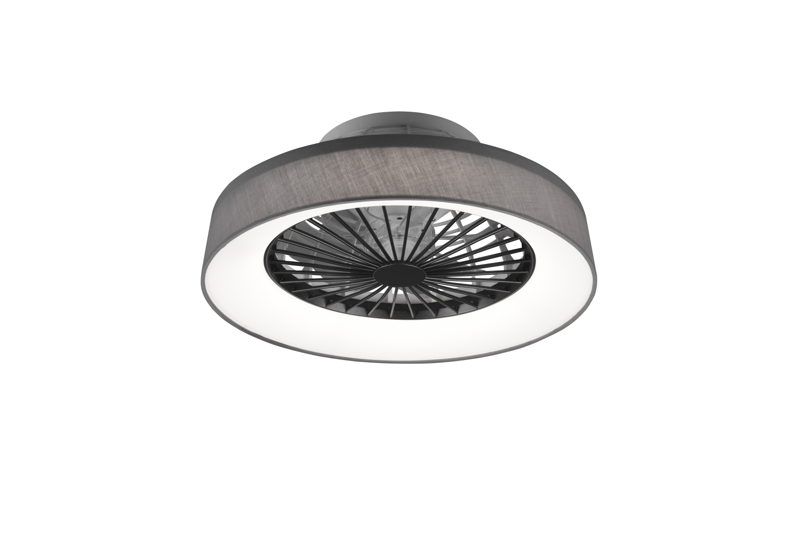 Deckenventilator - grau-silber - mit LED - Ø 47 cm