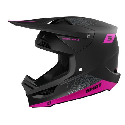 Casque cross Shot FURIOUS - DRAW 2025 - Rose