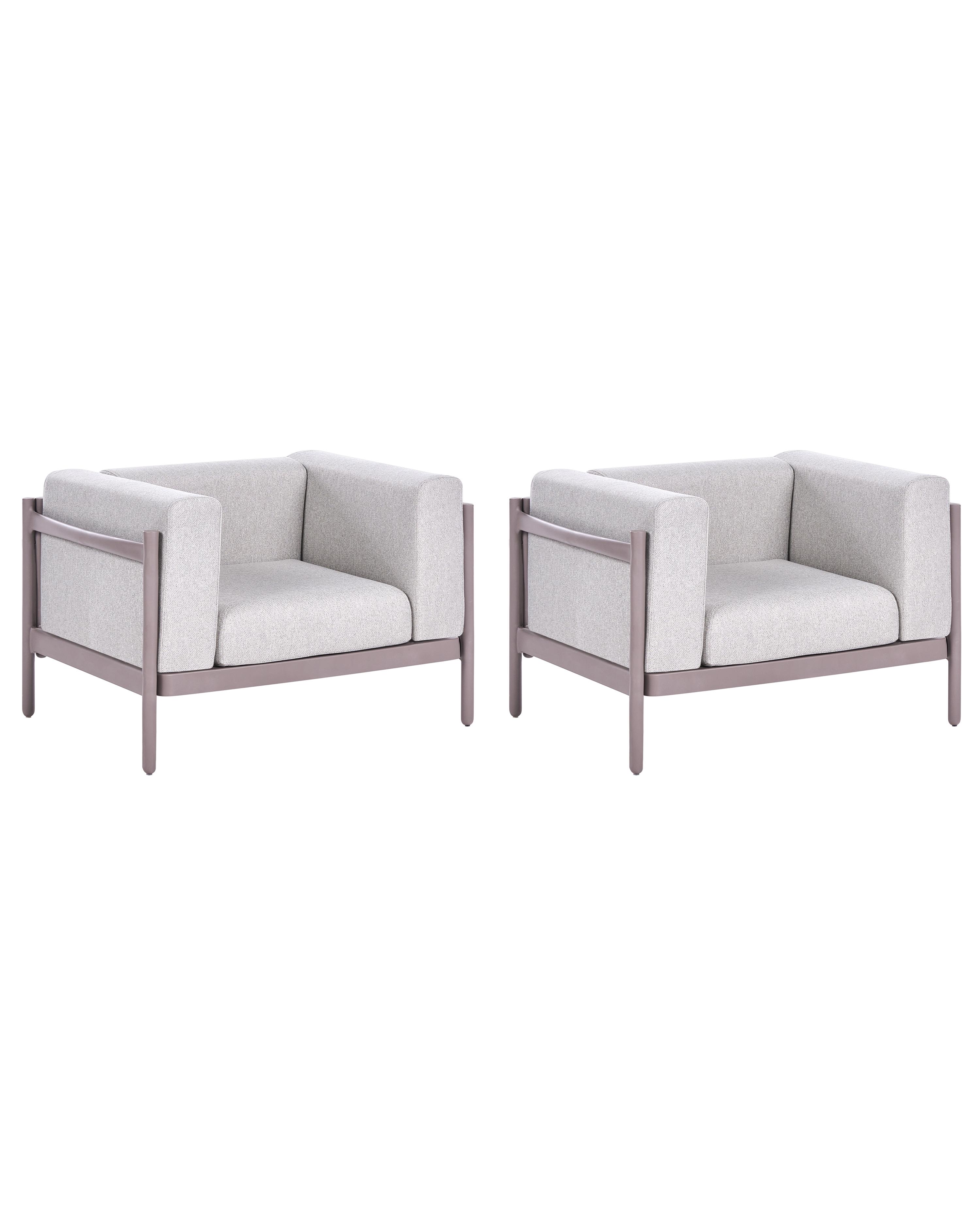 Set van 2 tuinfauteuils FERRETTI Taupe