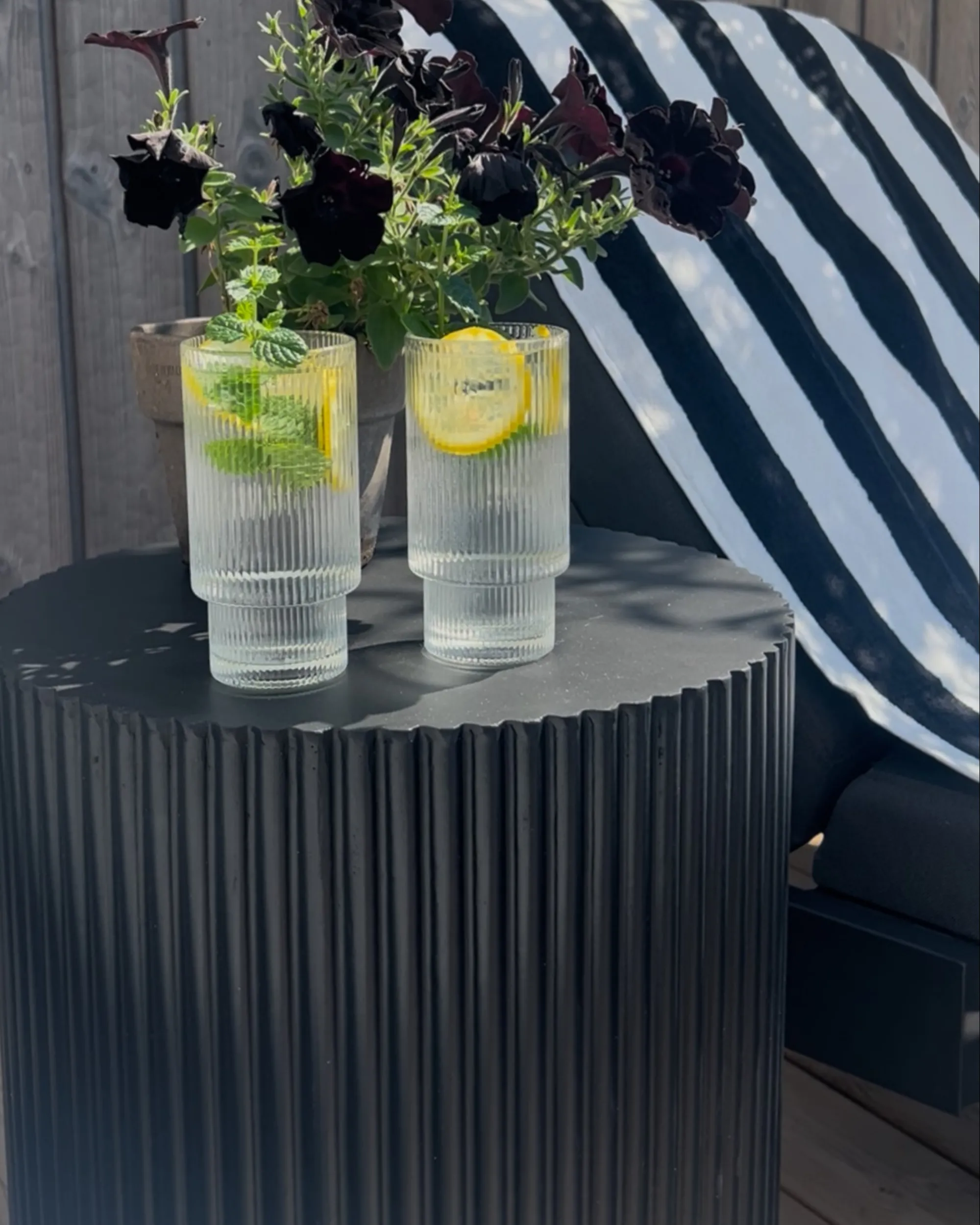 Bijzettafel BICCARI 38 cm 38 cm Zwart