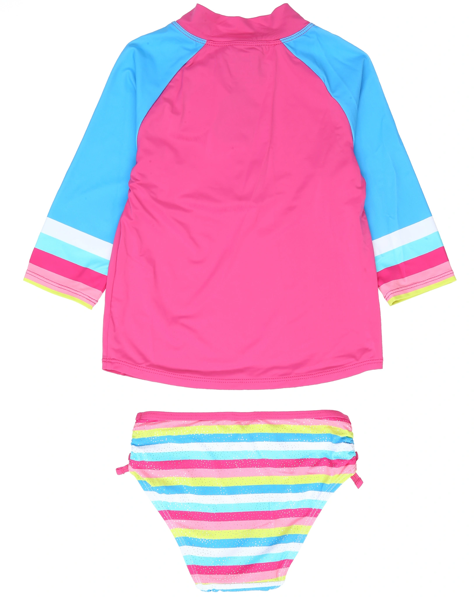 Schwimmanzug RAINBOW STRIPE 2-teilig in fuchsia