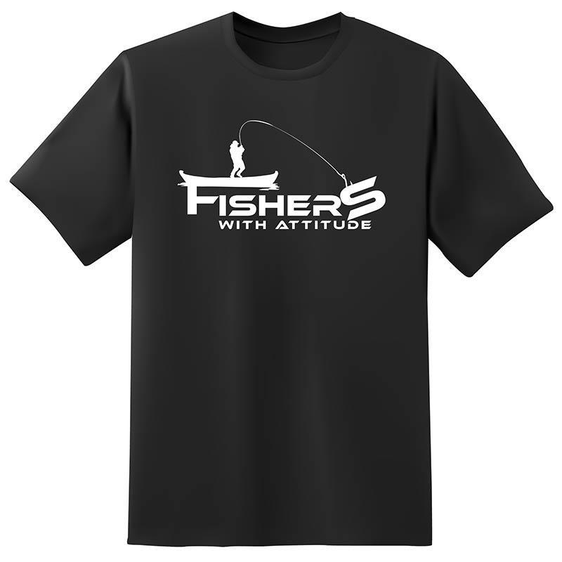 Tee Shirt Manches Courtes Homme Fishxplorer Fisher With Attitude - Noir