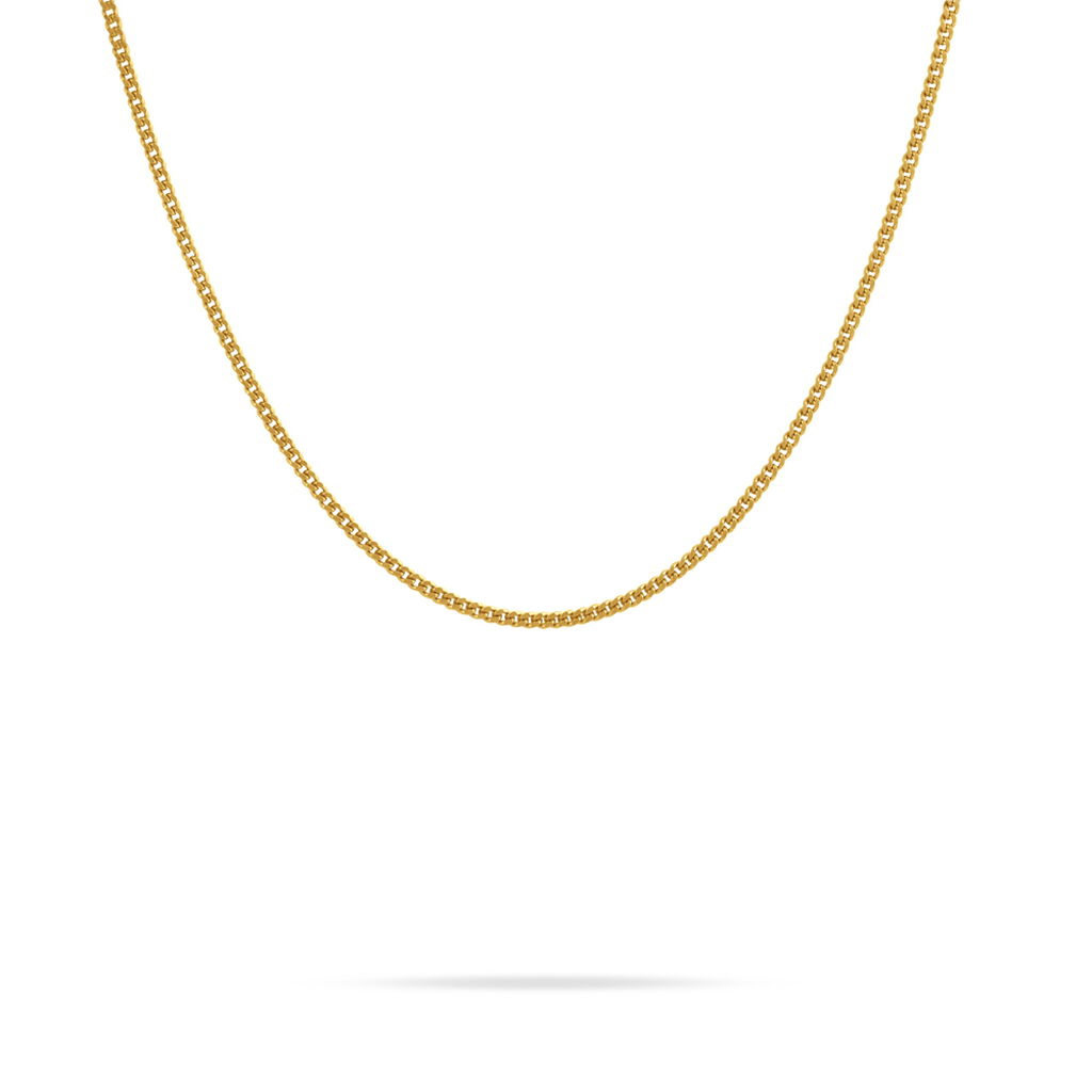 Chaîne Ixia Maille Gourmette Diamantee Or Jaune