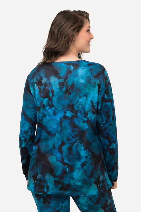 Skishirt, Loop, schnelltrocknend, V-Ausschnitt, Langarm