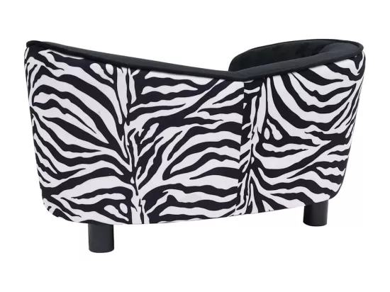 Canapé pour chien Noir 68x38x38 cm Peluche