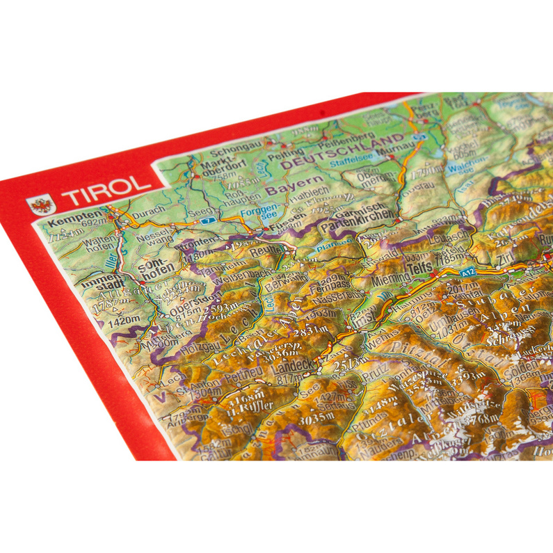 Georelief 3D Reliefpostkarte Tirol