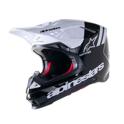 Casque cross Alpinestars SUPERTECH S-M8 - RADIUM 2023 - Noir / Blanc
