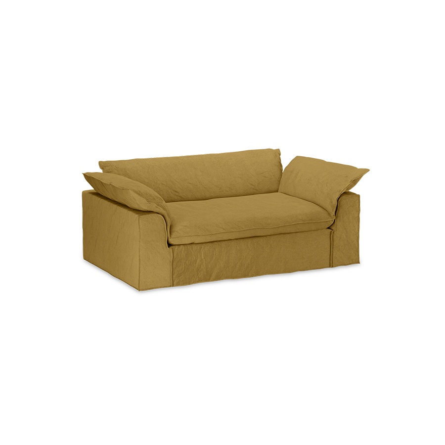 2-zitsbank Nomad linnen burnt ochre