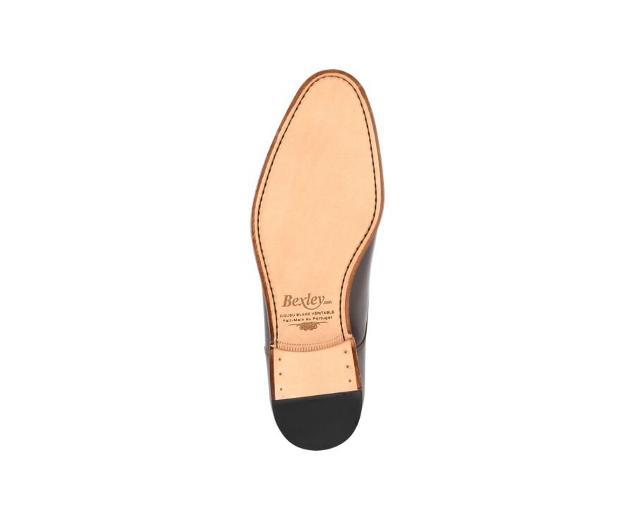 Derbies homme Chocolat semelle cuir - BROUGHTON