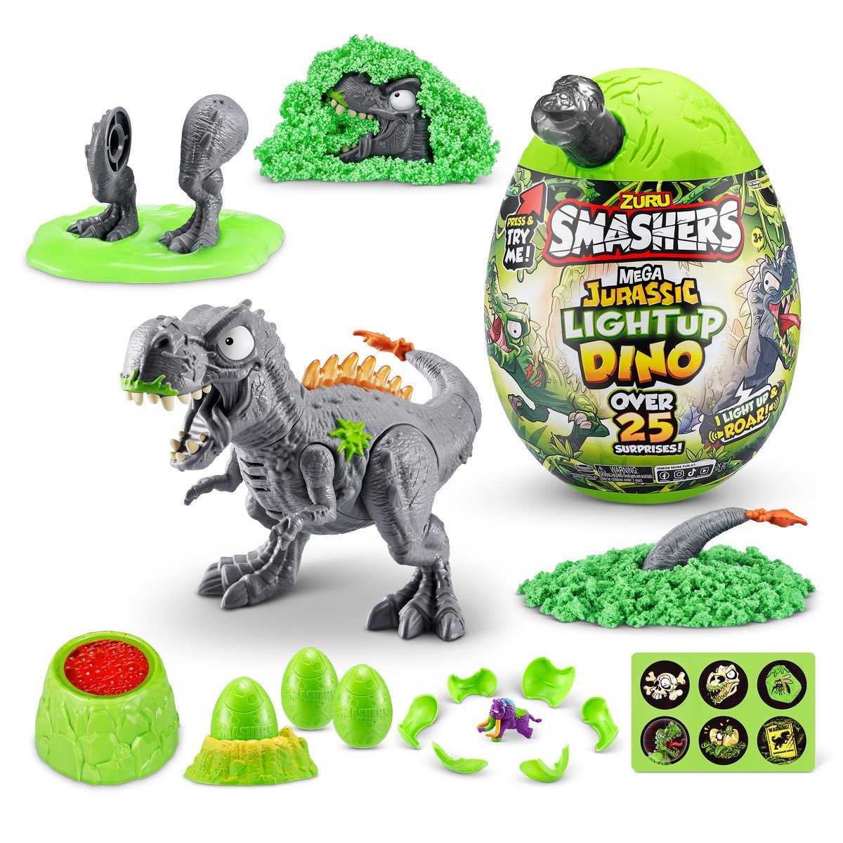 Mega Jurassic Light Up Dino Smashers