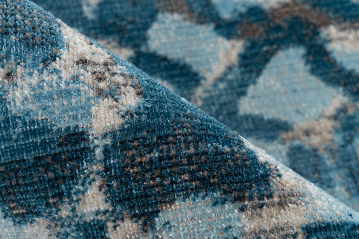 Kurzflorteppich DILAN 400 - multicolor-blau - 80x150 cm